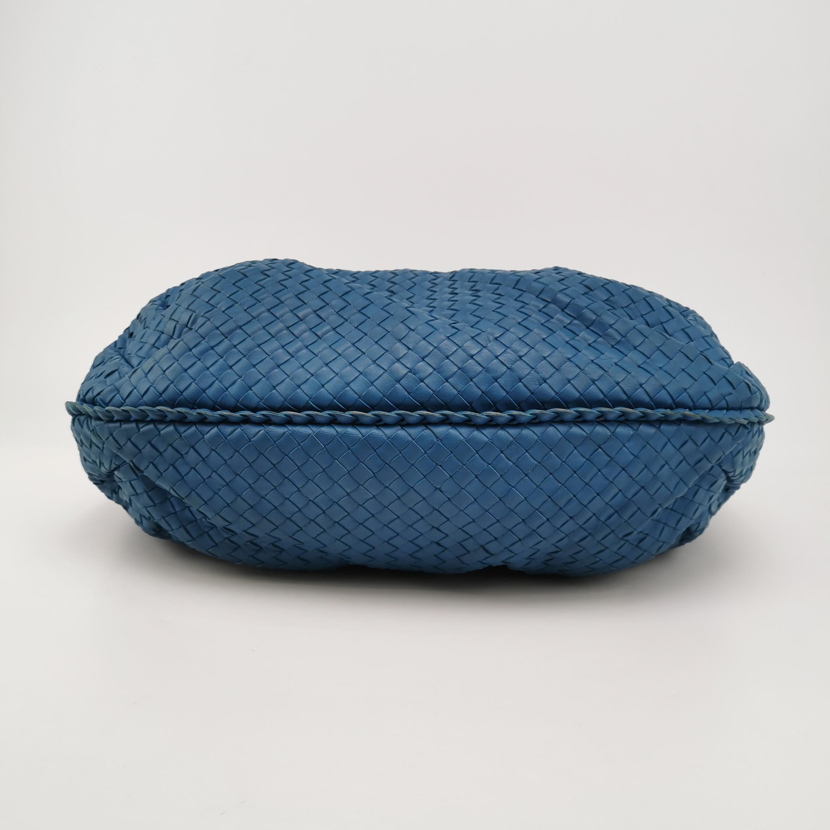 Bottega Veneta Belly Hobo Intrecciato Bleu Marine Cuir Maxi 50cm en vente 2