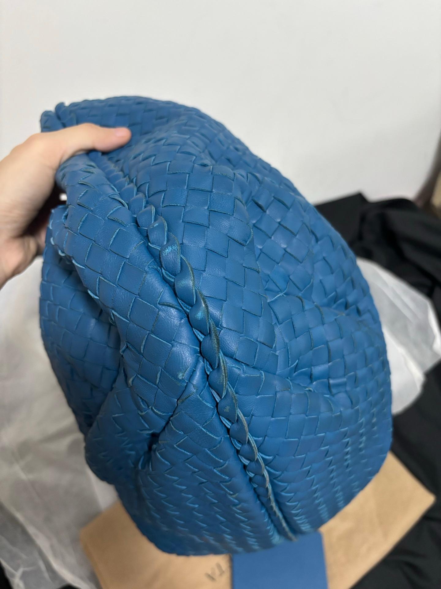 Bottega Veneta Belly Hobo Intrecciato Bleu Marine Cuir Maxi 50cm en vente 4