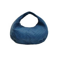 Bottega Veneta Belly Hobo Intrecciato Bleu Marine Cuir Maxi 50cm