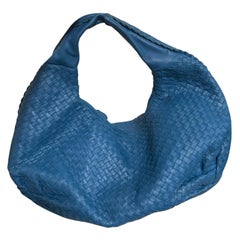 Bottega Veneta Belly Hobo Intrecciato Bleu Marine Cuir Maxi 50cm