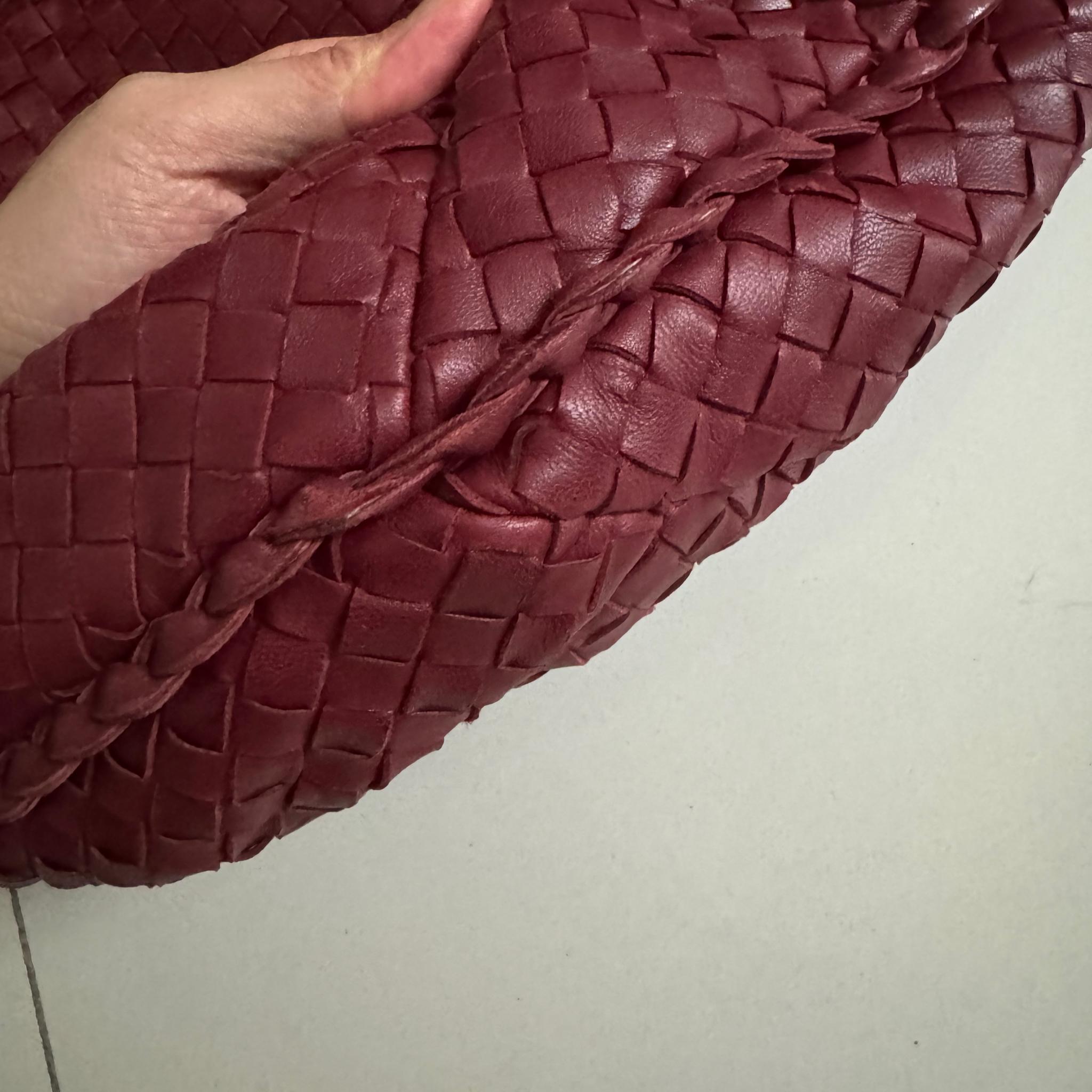 Bottega Veneta Belly Hobo Intrecciato Burgundy Ancora Red Medium 45cm 16