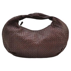 Bottega Veneta Belly Hobo Intrecciato Burgundy Nappa Leather Large 50cm