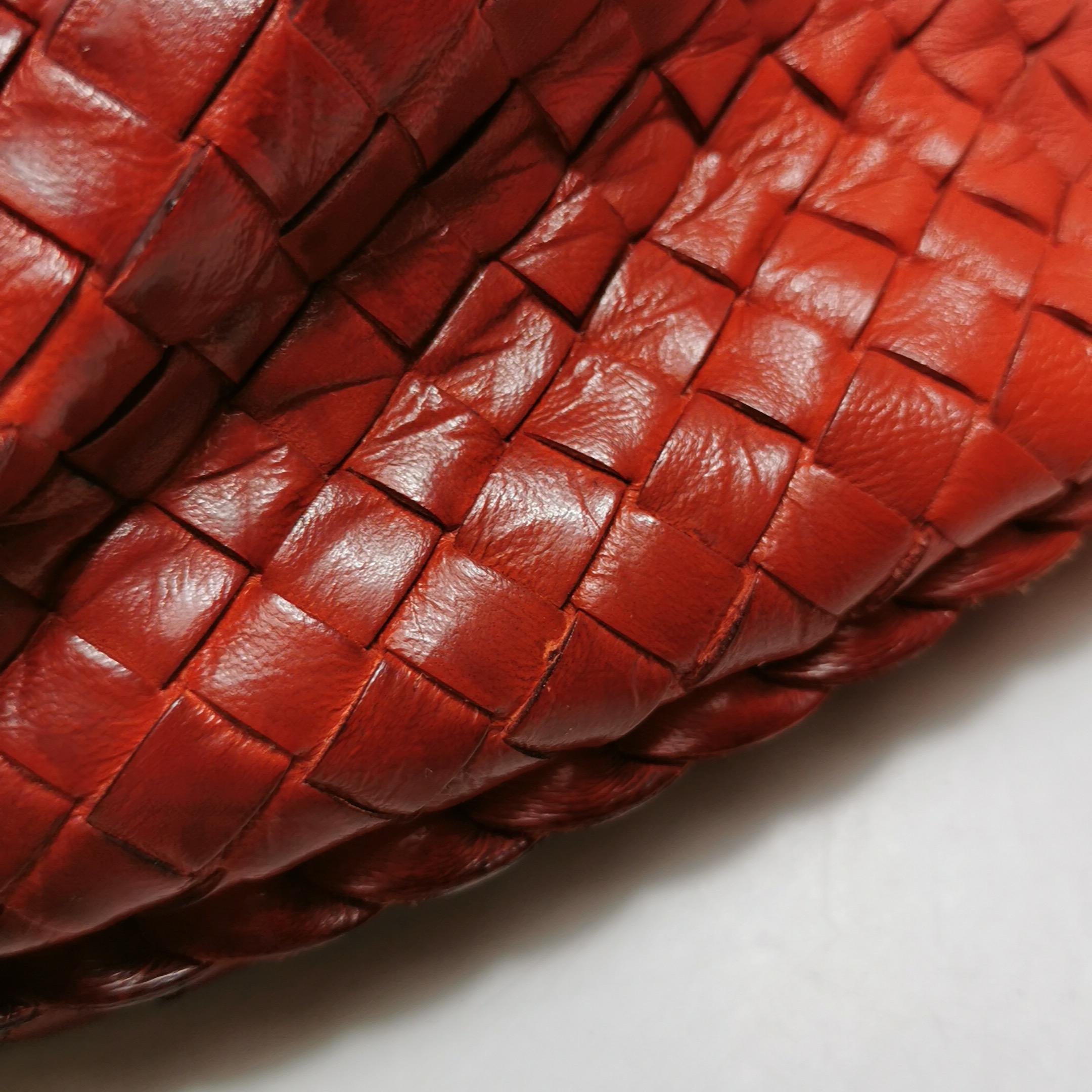 Bottega Veneta Hobo Intrecciato Gradiente Arancione Rosso Medio 45cm in vendita 6
