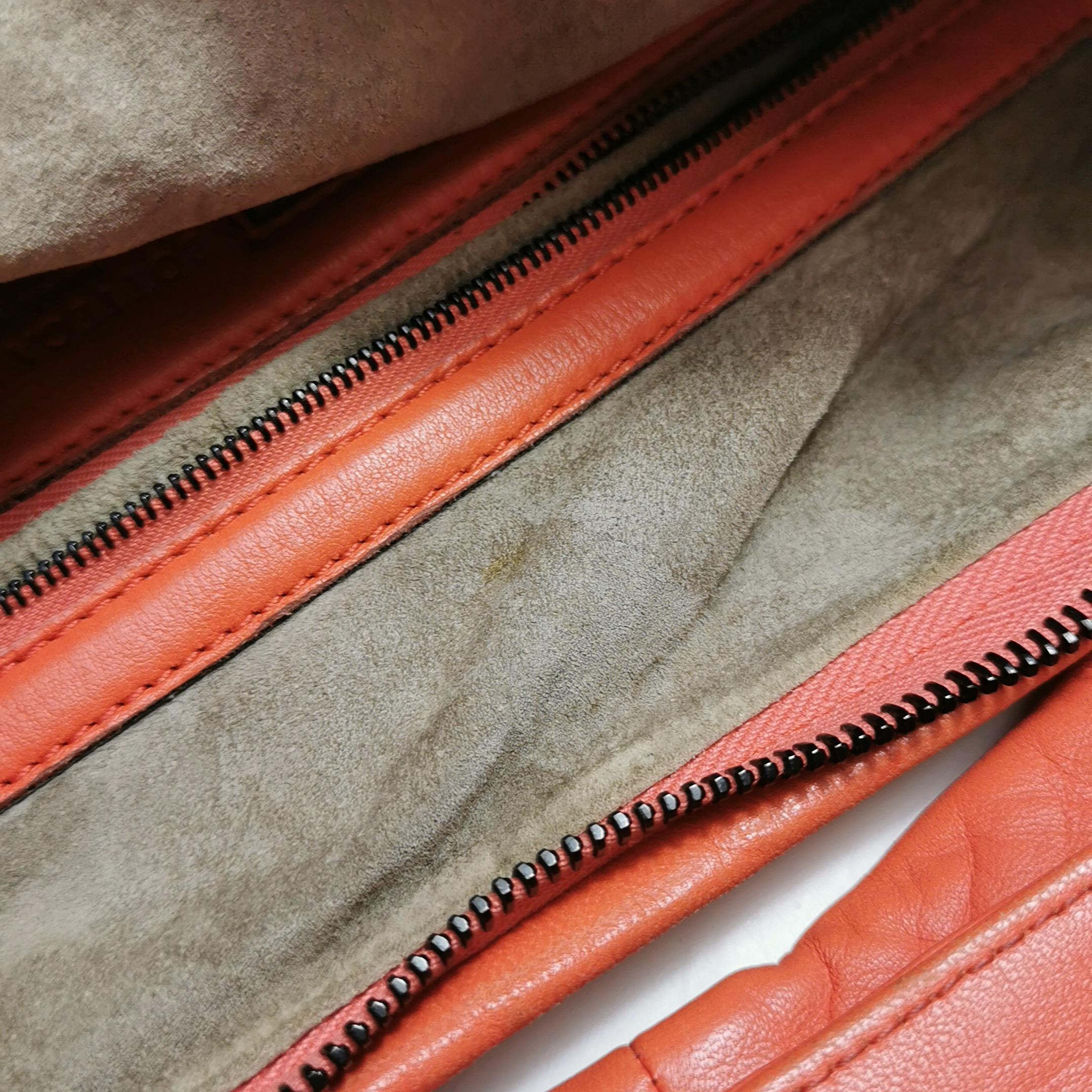 Bottega Veneta Hobo Intrecciato Gradiente Arancione Rosso Medio 45cm in vendita 9