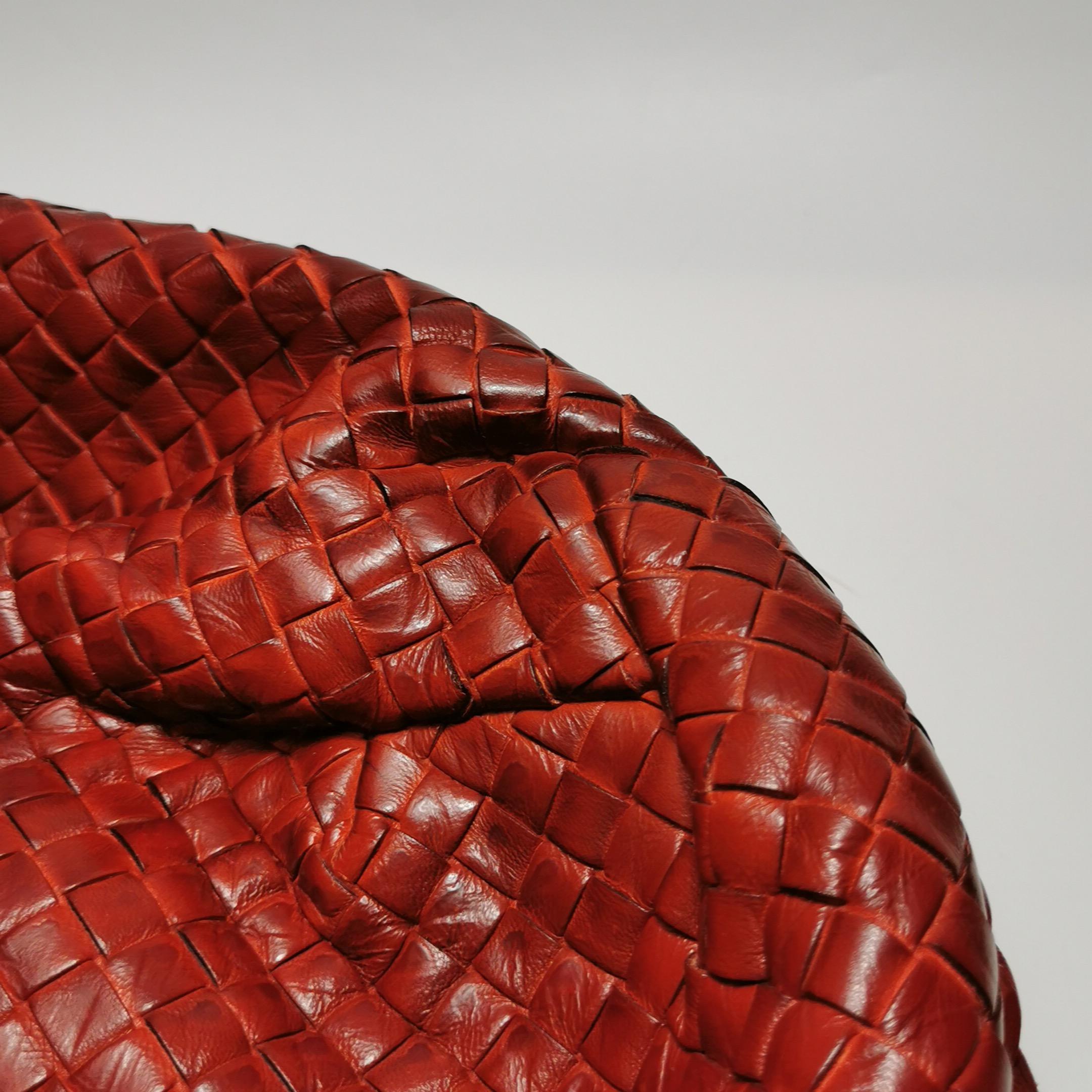 Bottega Veneta Hobo Intrecciato Gradiente Arancione Rosso Medio 45cm in vendita 10