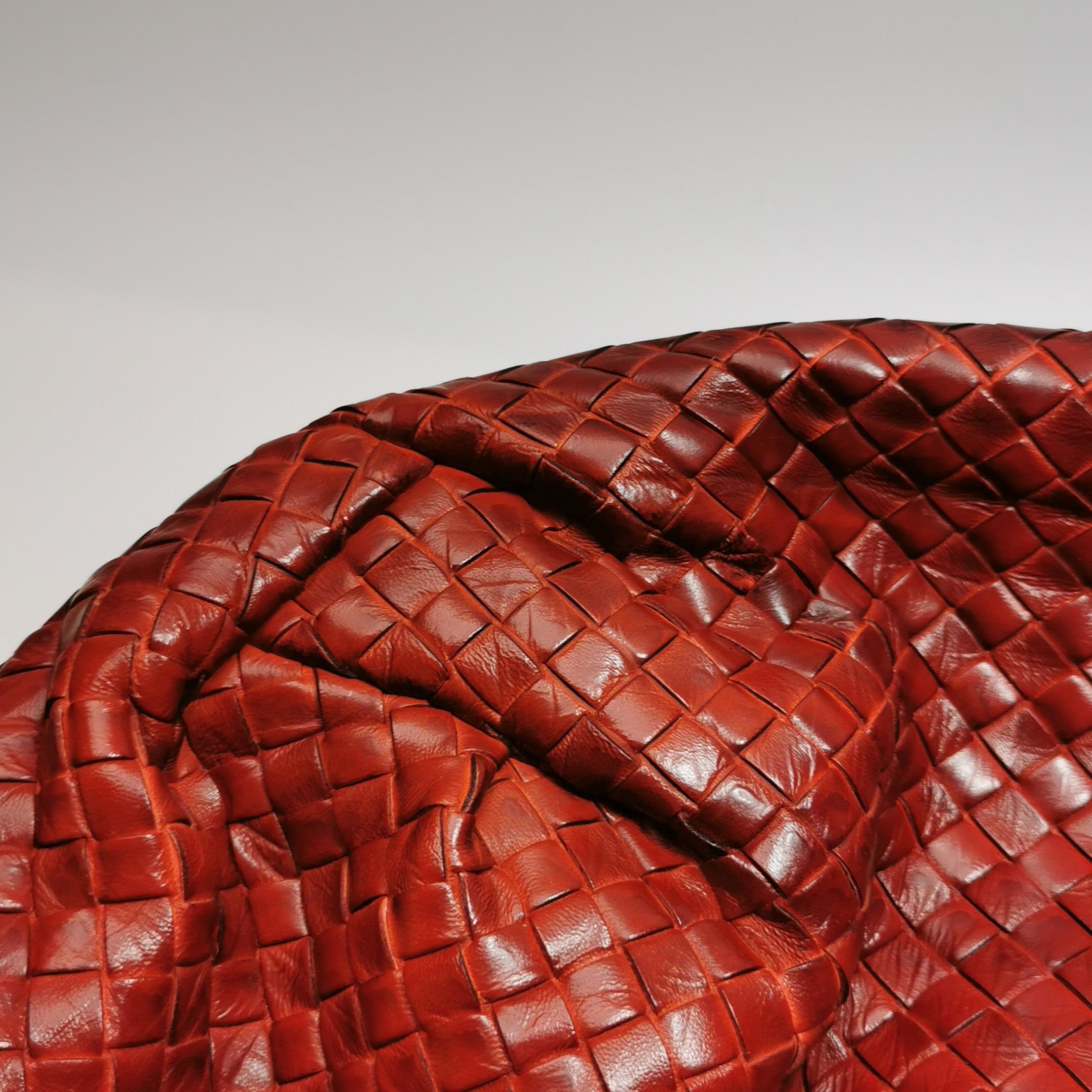Bottega Veneta Hobo Intrecciato Gradiente Arancione Rosso Medio 45cm in vendita 11