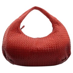 Bottega Veneta Hobo Intrecciato Gradiente Arancione Rosso Medio 45cm