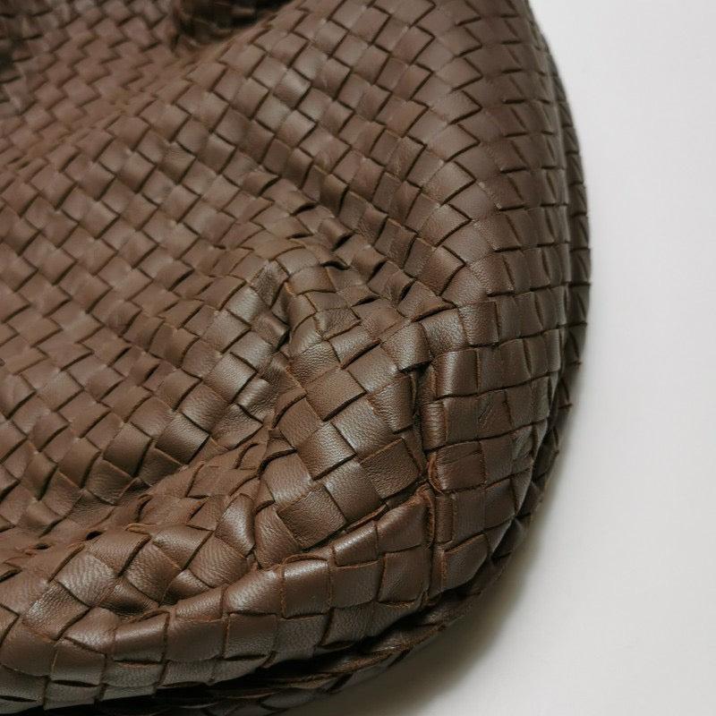 Bottega Veneta Belly Hobo Intrecciato Lambskin Leather Brown Medium 40cm For Sale 10
