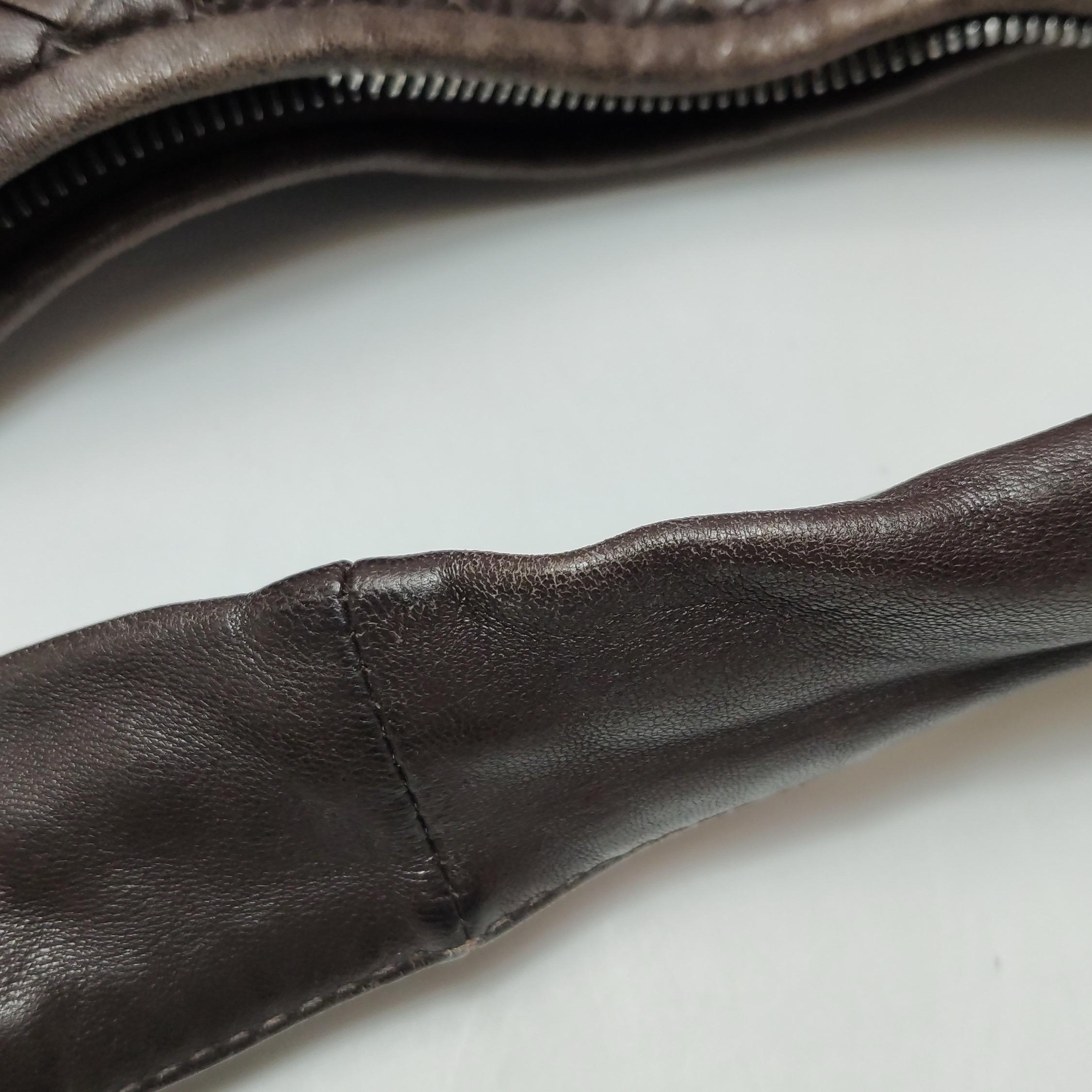 Bottega Veneta Belly Hobo Intrecciato Cuir d'agneau Chocolat Brown Maxi 55cm en vente 5