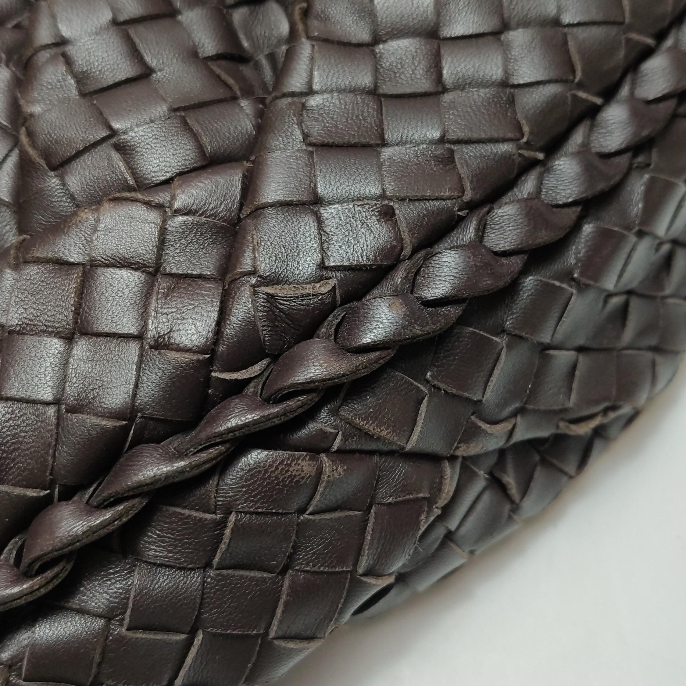 Bottega Veneta Belly Hobo Intrecciato Cuir d'agneau Chocolat Brown Maxi 55cm en vente 8