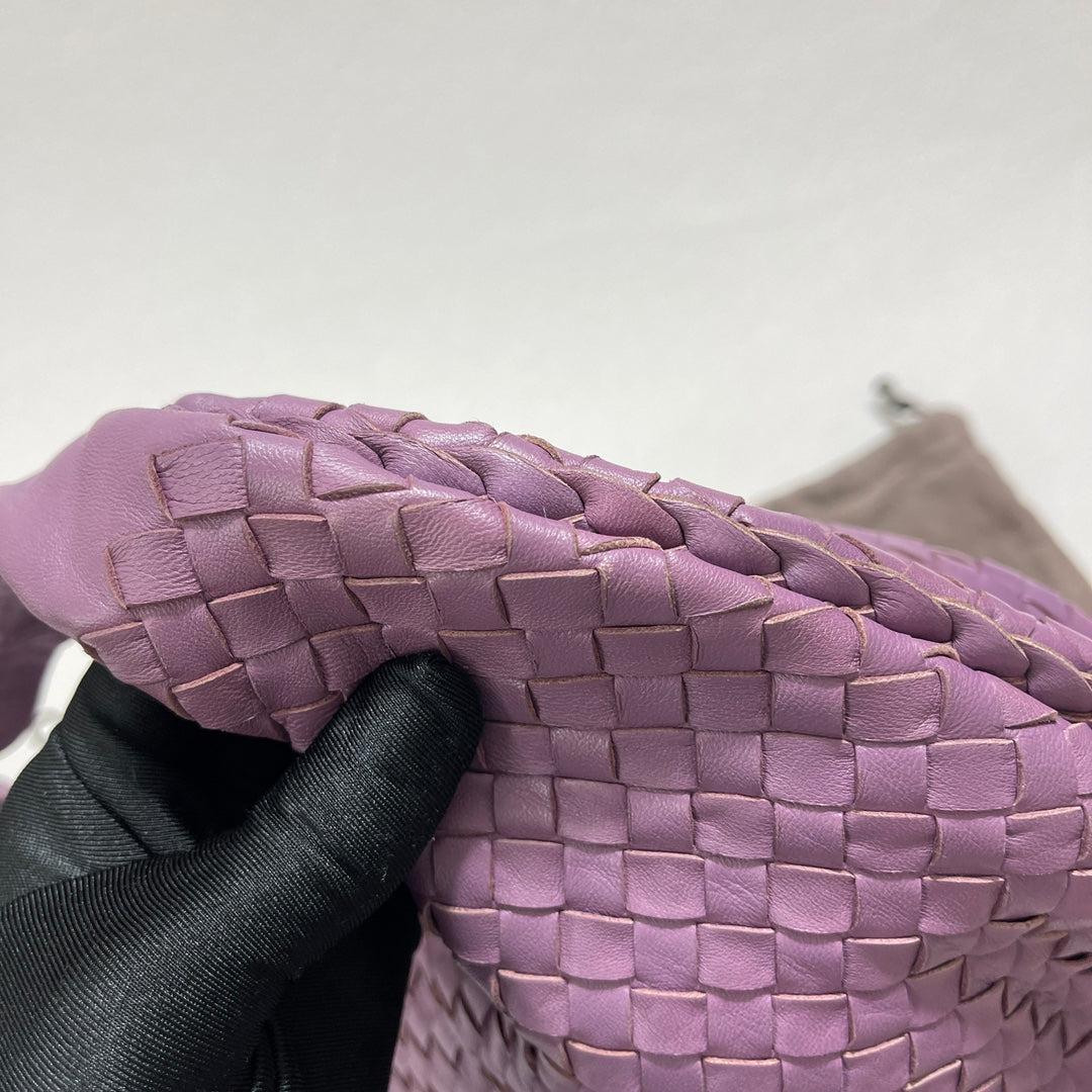 Bottega Veneta Vientre Hobo Intrecciato Piel de cordero Lila Morado Mediano 40cm en venta 6