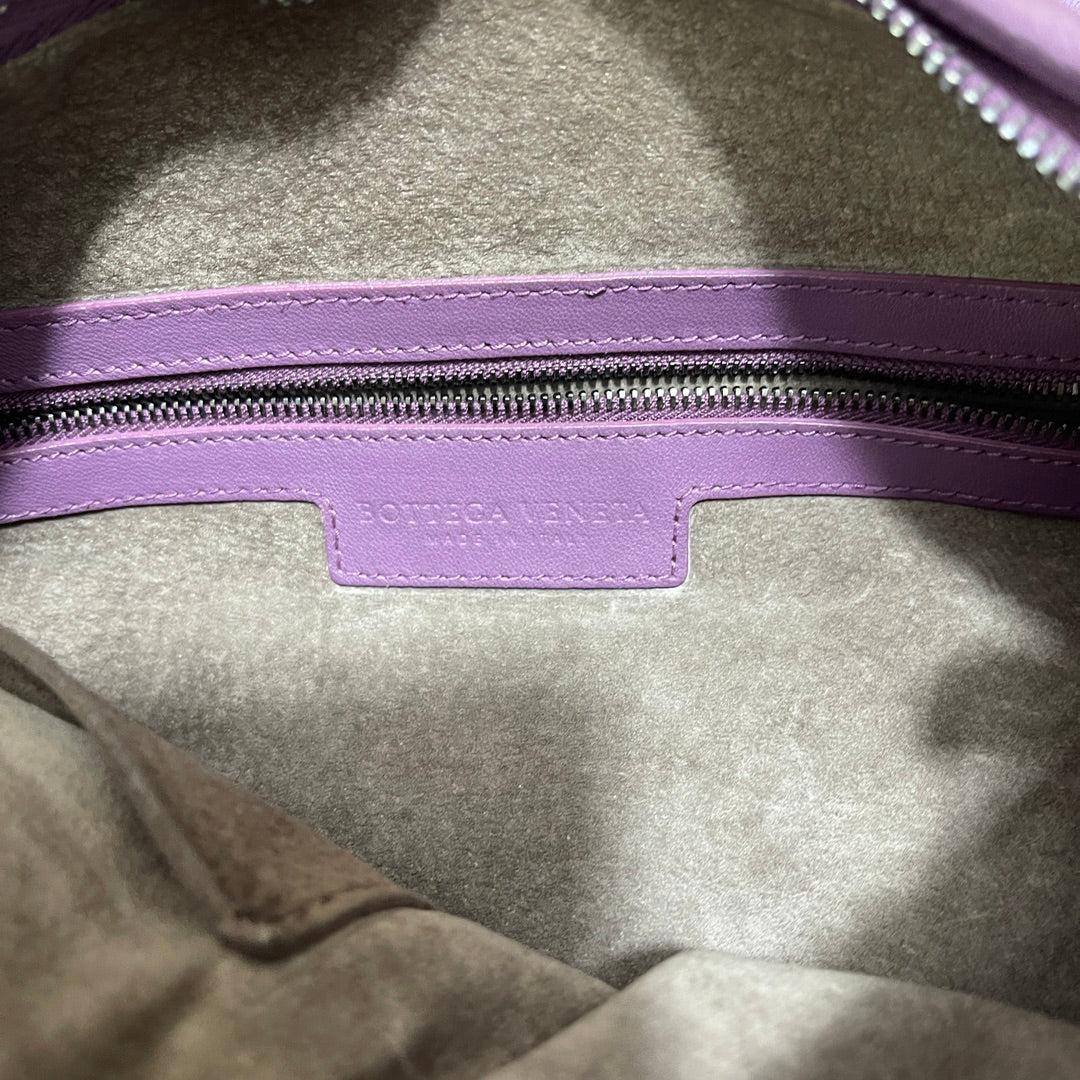 Bottega Veneta Vientre Hobo Intrecciato Piel de cordero Lila Morado Mediano 40cm en venta 10