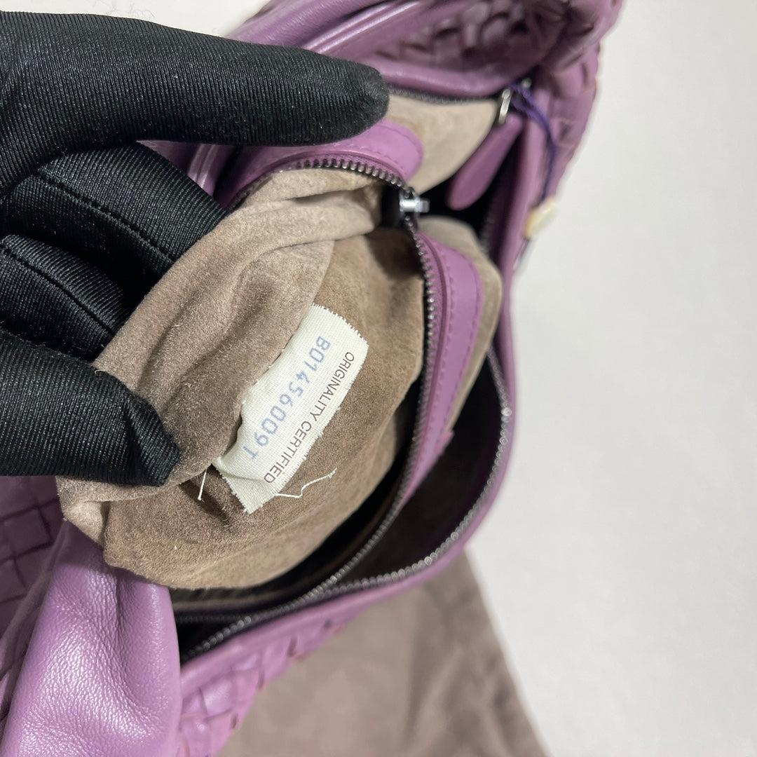 Bottega Veneta Vientre Hobo Intrecciato Piel de cordero Lila Morado Mediano 40cm en venta 11