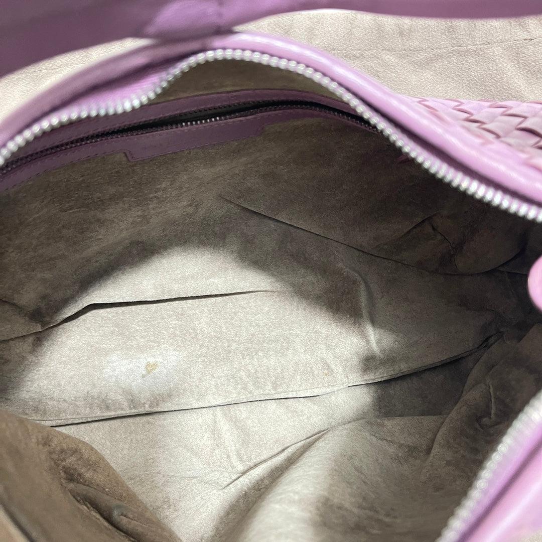 Bottega Veneta Vientre Hobo Intrecciato Piel de cordero Lila Morado Mediano 40cm en venta 12