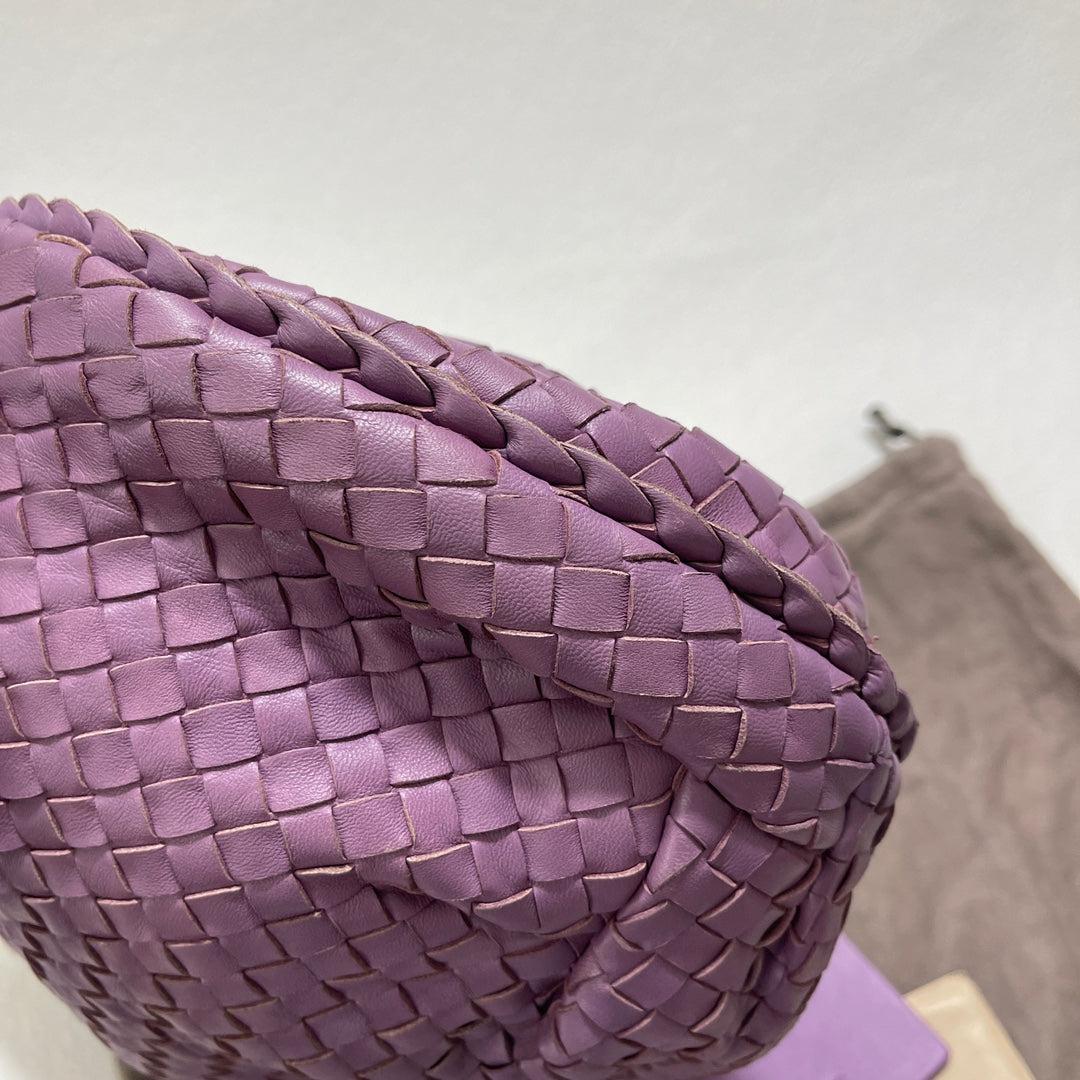 Bottega Veneta Vientre Hobo Intrecciato Piel de cordero Lila Morado Mediano 40cm en venta 4