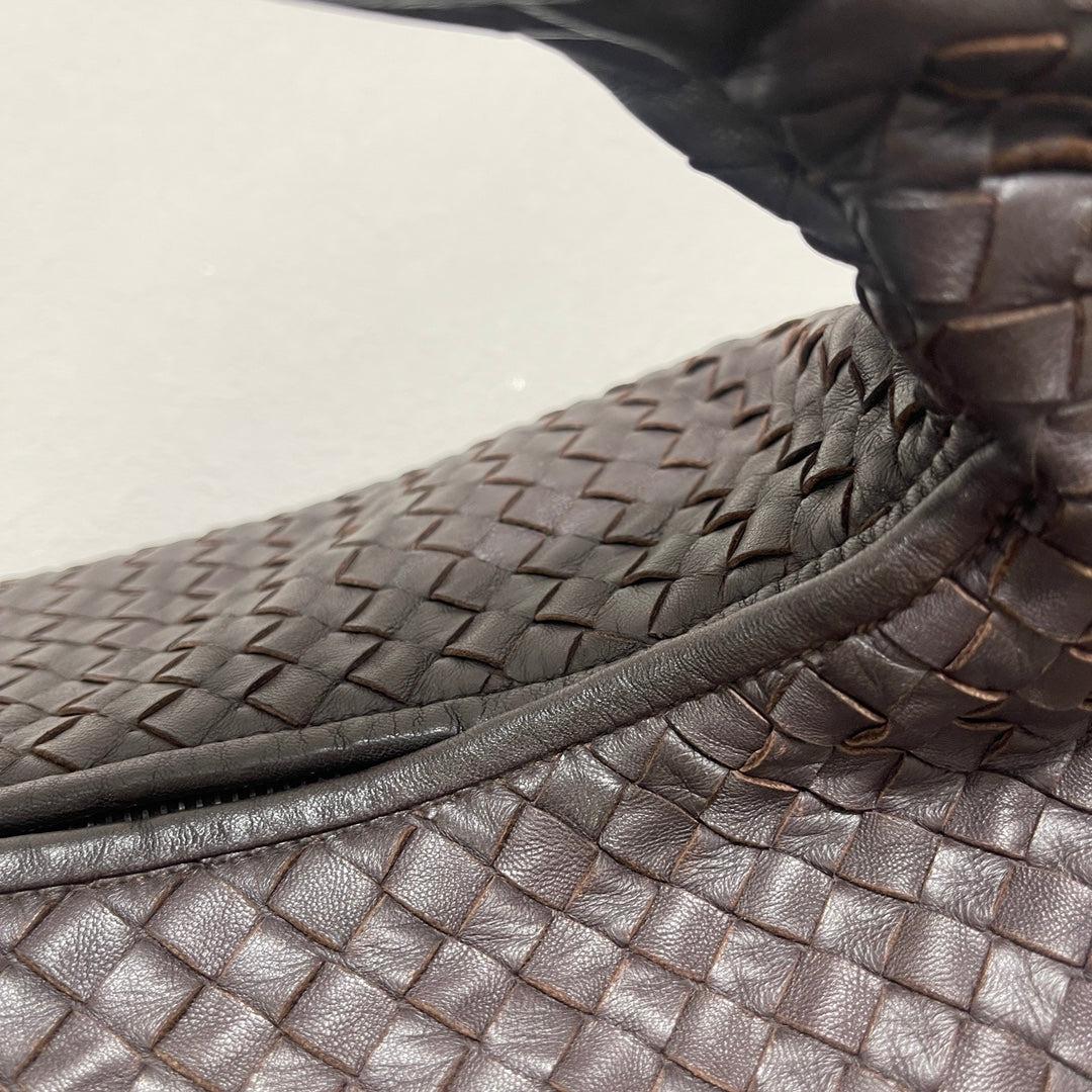 Bottega Veneta Belly Hobo Intrecciato in pelle di agnello marrone latte Borsa media 14