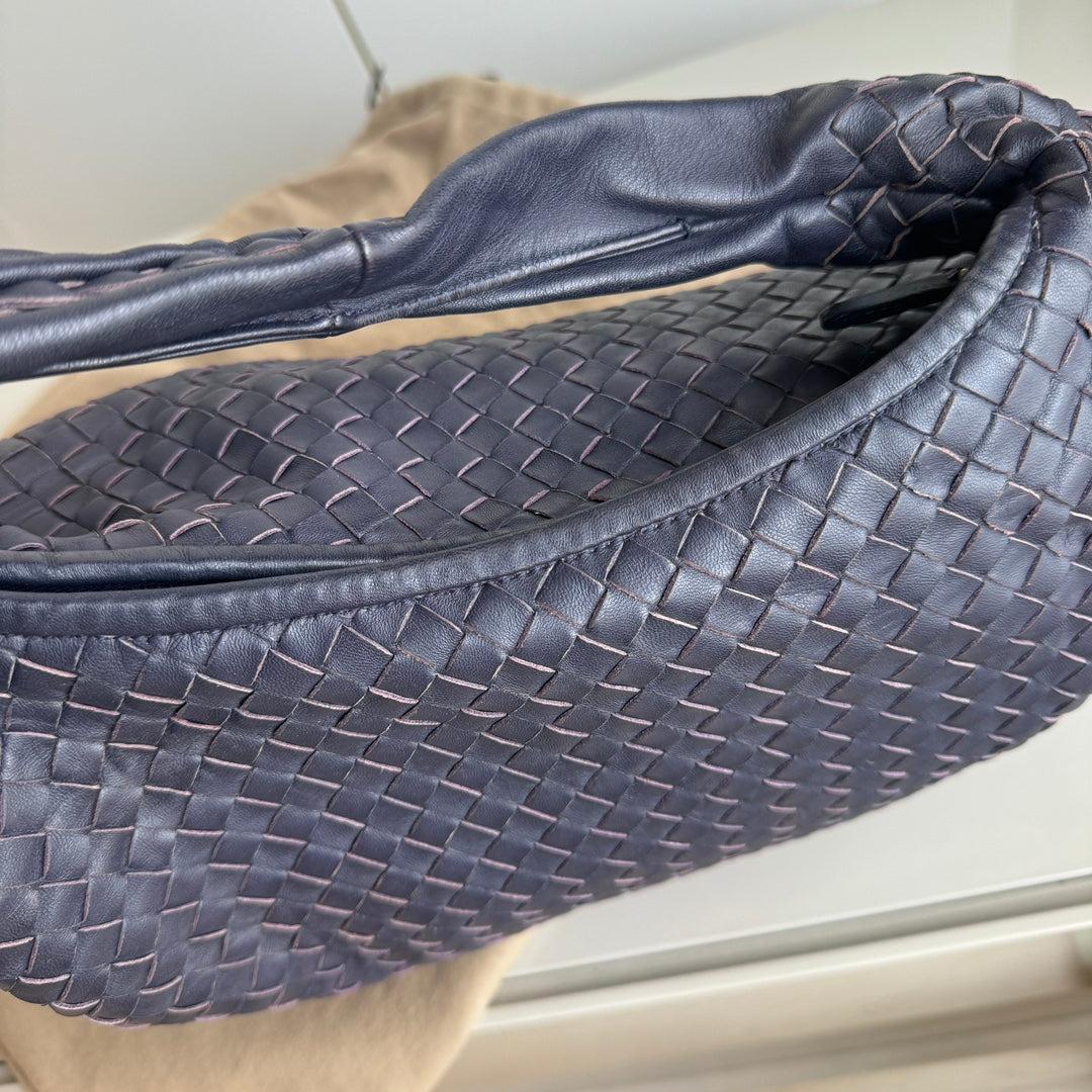 Bottega Veneta Vientre Hobo Intrecciato Piel de cordero Azul Marino 5077 Mediano 40cm 5