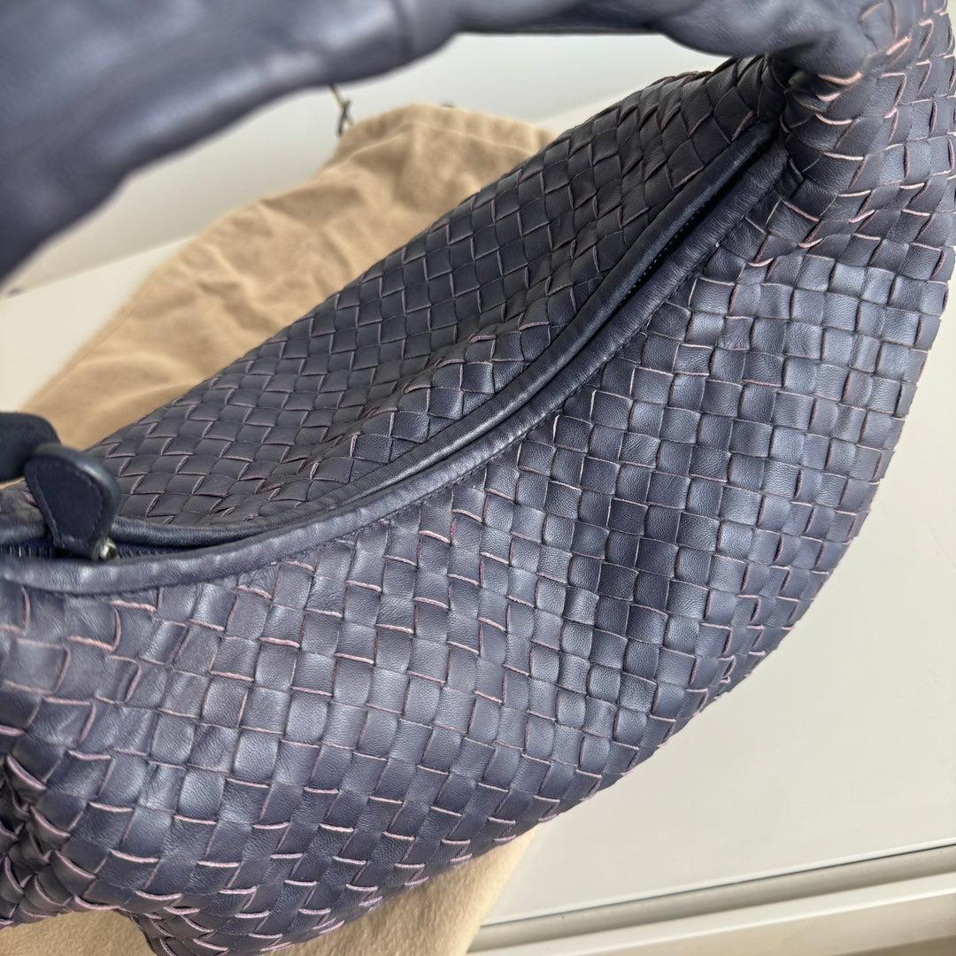 Bottega Veneta Vientre Hobo Intrecciato Piel de cordero Azul Marino 5077 Mediano 40cm 8