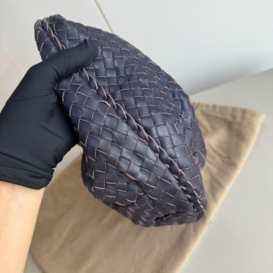 Bottega Veneta Vientre Hobo Intrecciato Piel de cordero Azul Marino 5077 Mediano 40cm 2