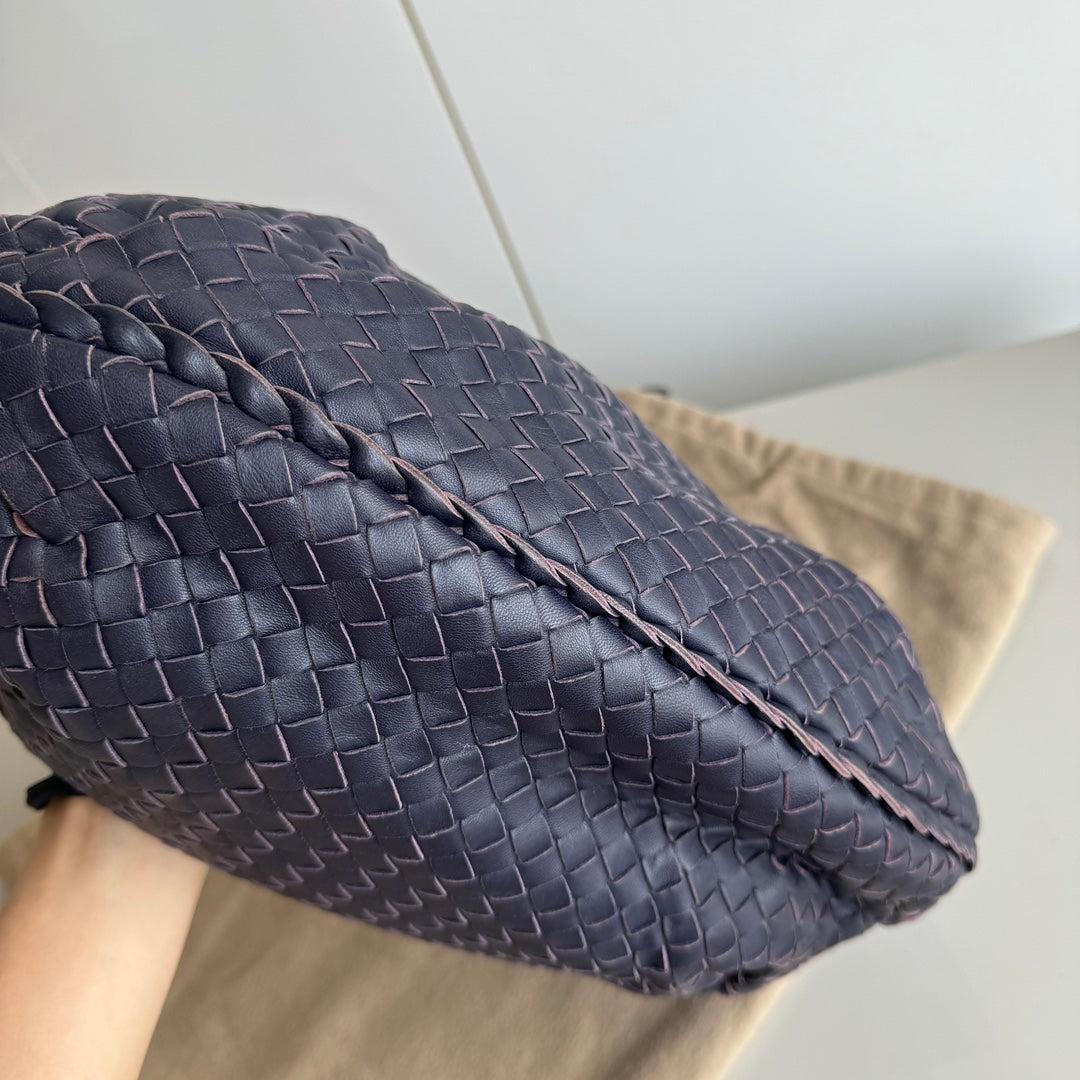 Bottega Veneta Vientre Hobo Intrecciato Piel de cordero Azul Marino 5077 Mediano 40cm 4