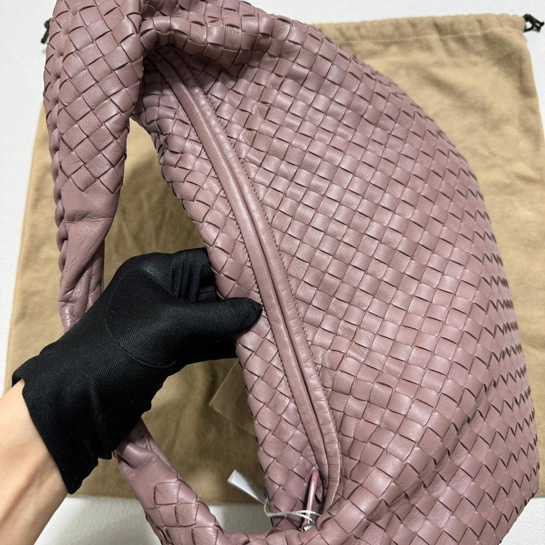 Bottega Veneta Belly Hobo Intrecciato Lambskin Leather Nude Purple Medium 40cm 7