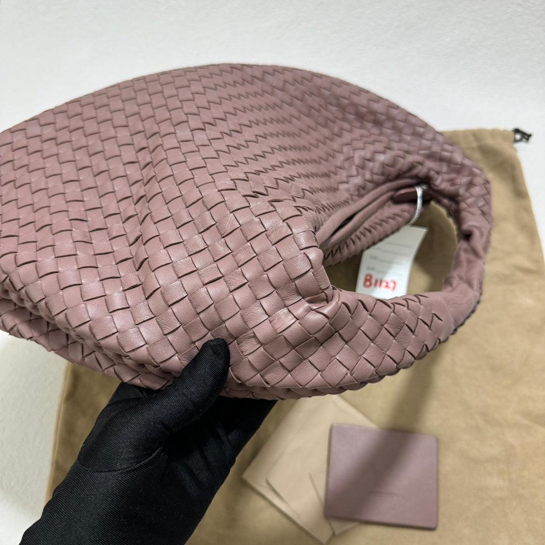 Bottega Veneta Belly Hobo Intrecciato Lambskin Leather Nude Purple Medium 40cm 12