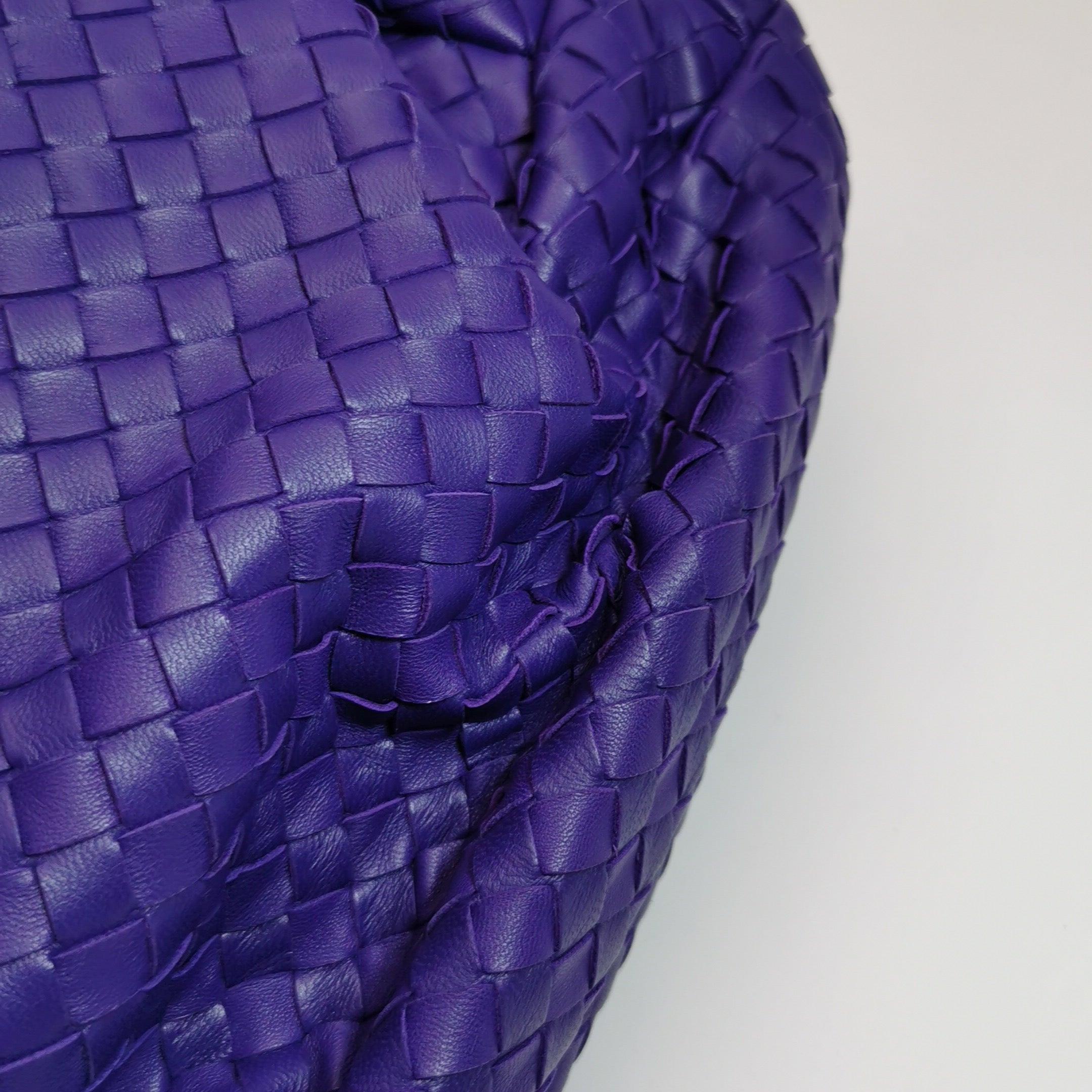 Bottega Veneta Belly Hobo Intrecciato Lambskin Leather Purple Medium 40cm 7