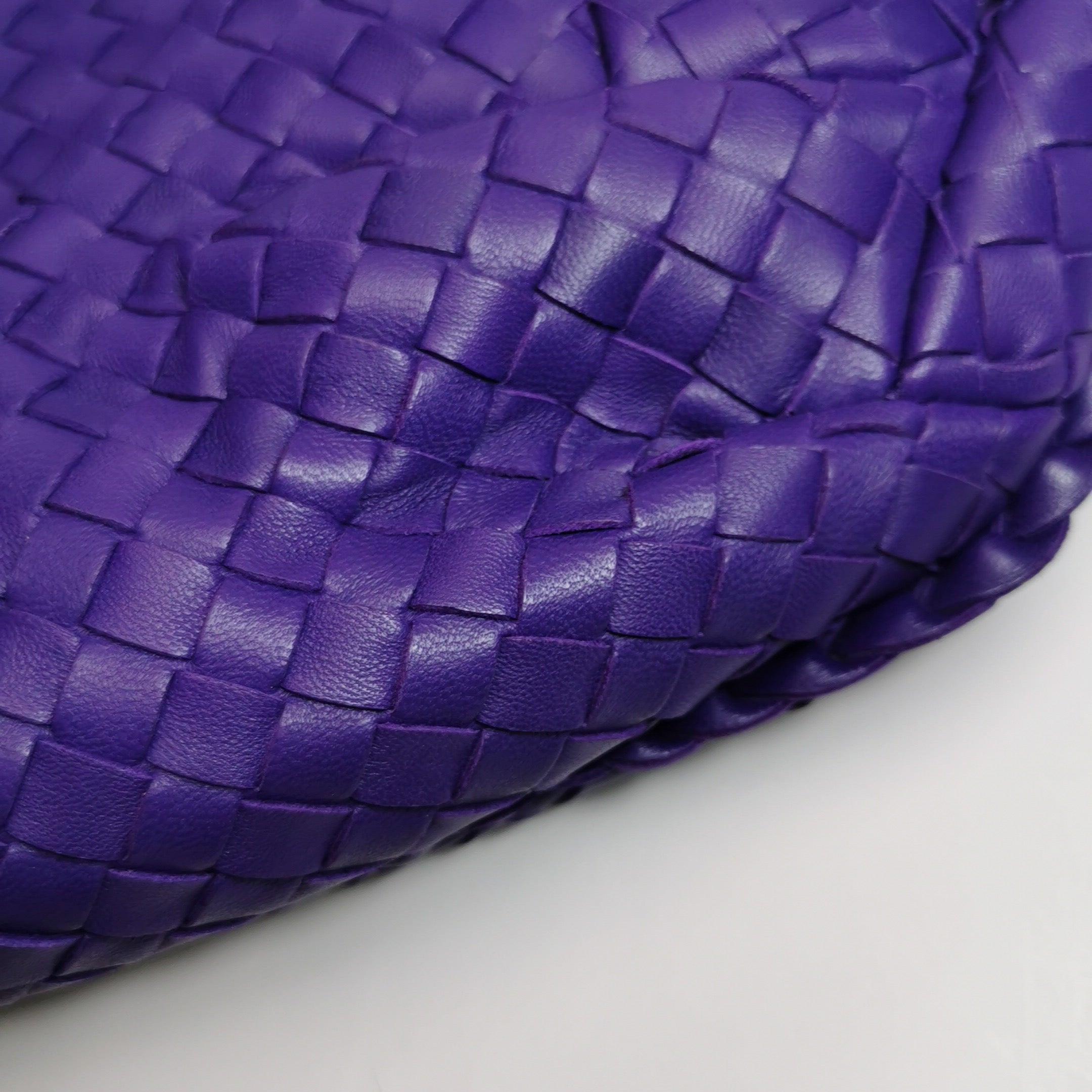 Bottega Veneta Belly Hobo Intrecciato Lambskin Leather Purple Medium 40cm 9