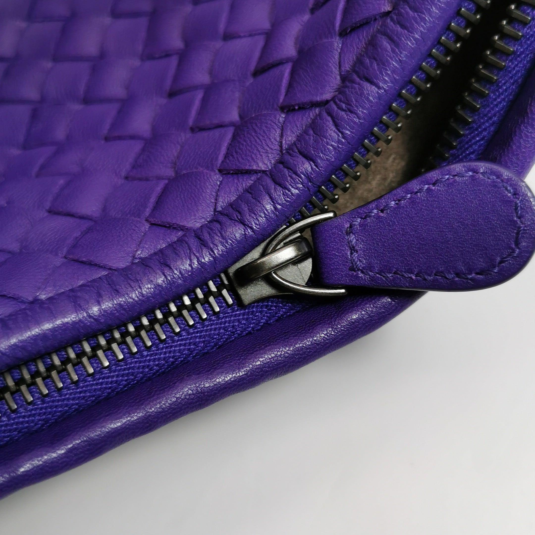 Bottega Veneta Belly Hobo Intrecciato Lambskin Leather Purple Medium 40cm 5
