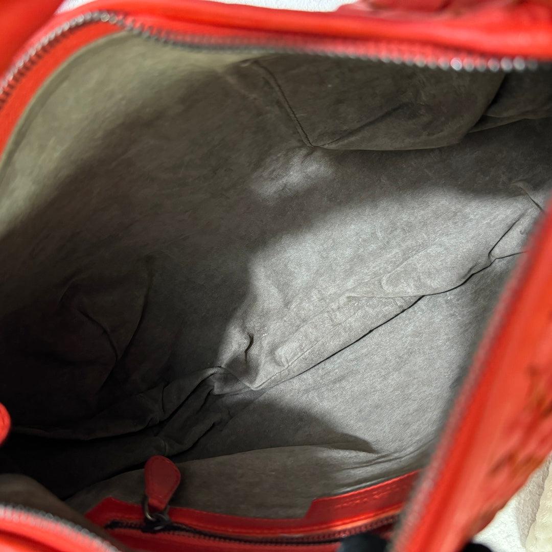 Bottega Veneta Belly Hobo Intrecciato Lambskin Leather Red Medium 40cm For Sale 8