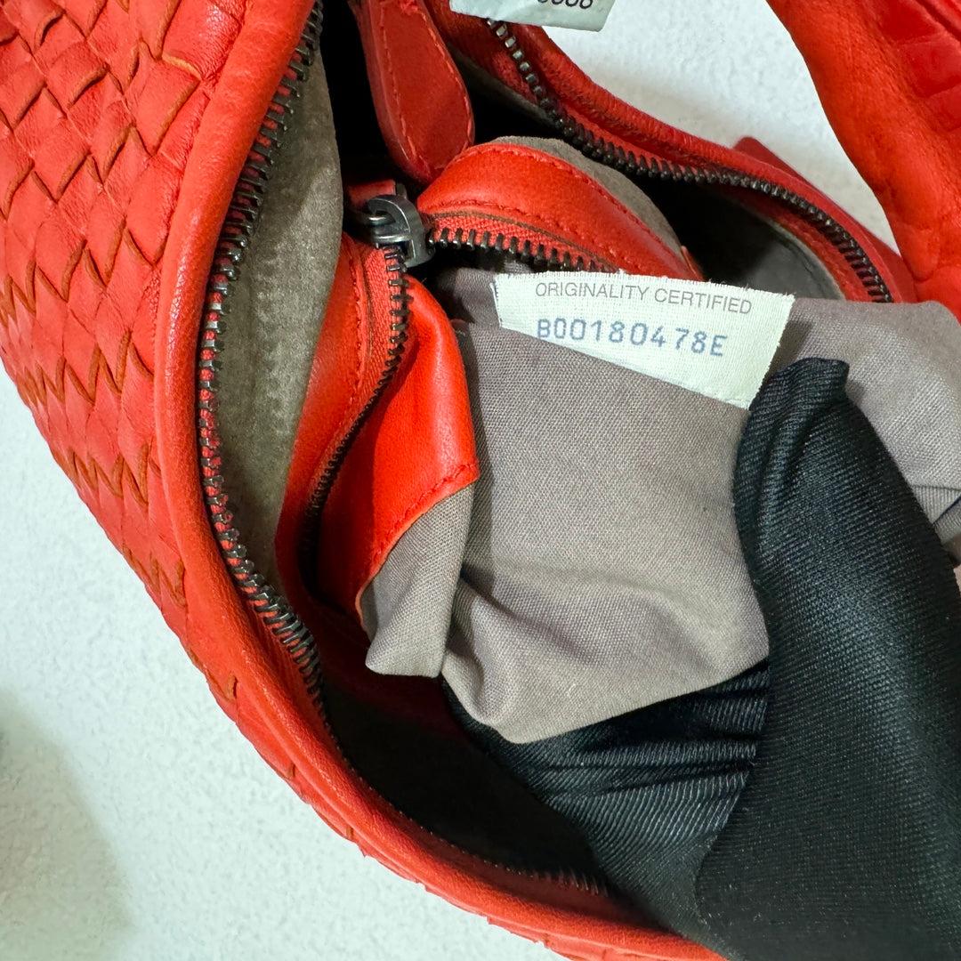 Bottega Veneta Belly Hobo Intrecciato Lambskin Leather Red Medium 40cm For Sale 12