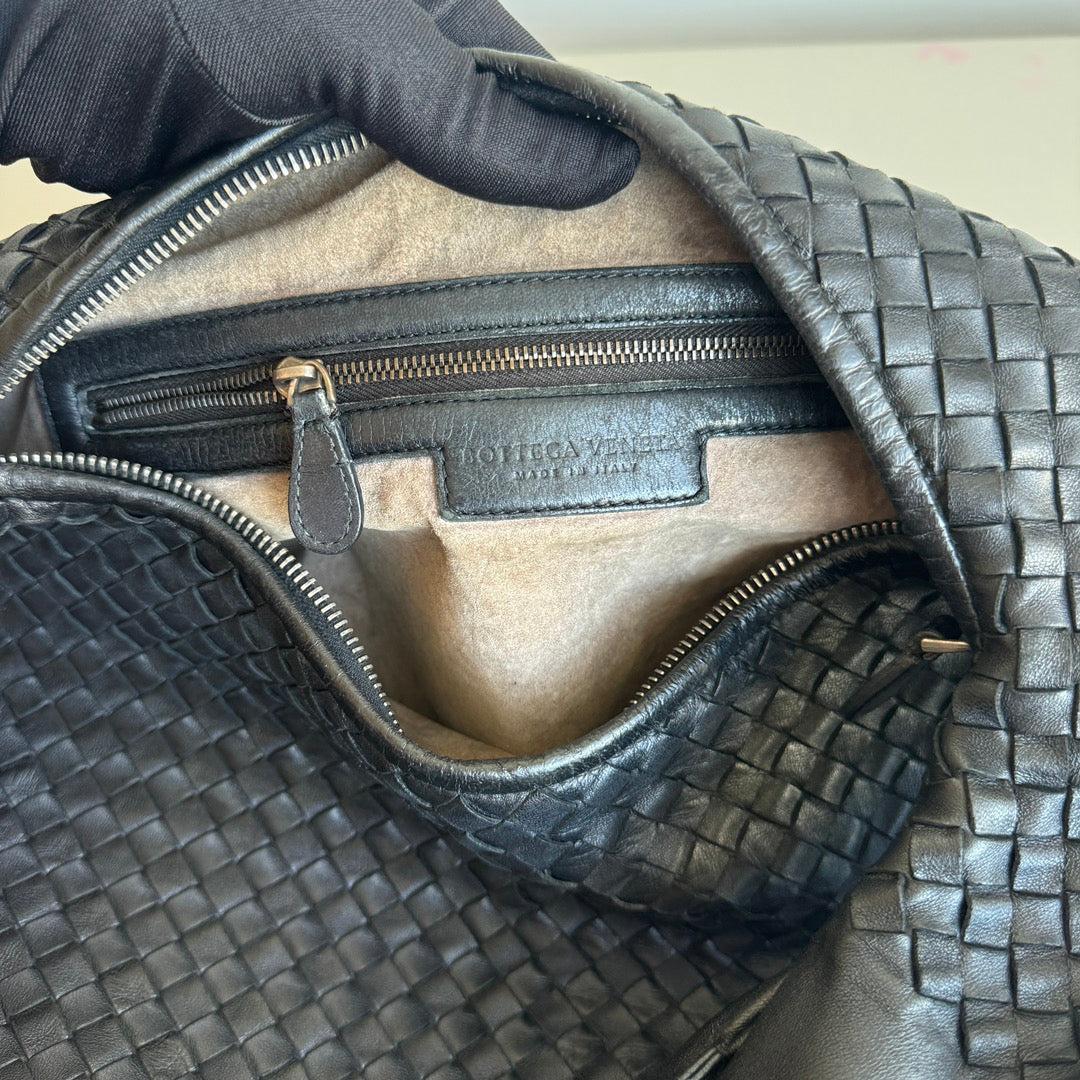 Bottega Veneta Belly Hobo Intrecciato Leather Black Large 52cm 10