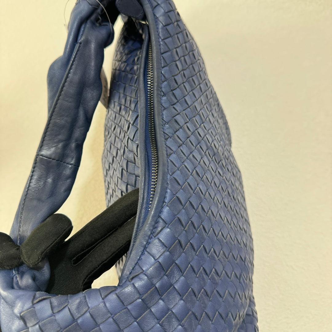 Bottega Veneta Belly Hobo Intrecciato Navy Large 47cm en vente 2