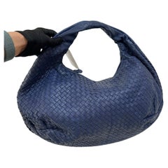 Bottega Veneta Belly Hobo Intrecciato Navy Large 47cm