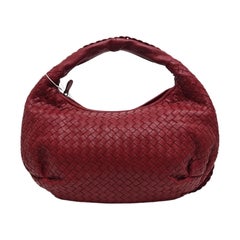 Bottega Veneta Belly Hobo Intrecciato Red Burgundy Medium 40cm