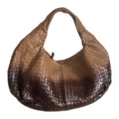 Bottega Veneta Belly Hobo Intreccio Leather Two-tone Brown Large 50cm