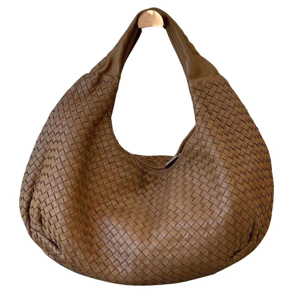 Bottega Veneta Belly Hobo Milk Chocolate Brown Maxi 50cm Intrecciato Leather