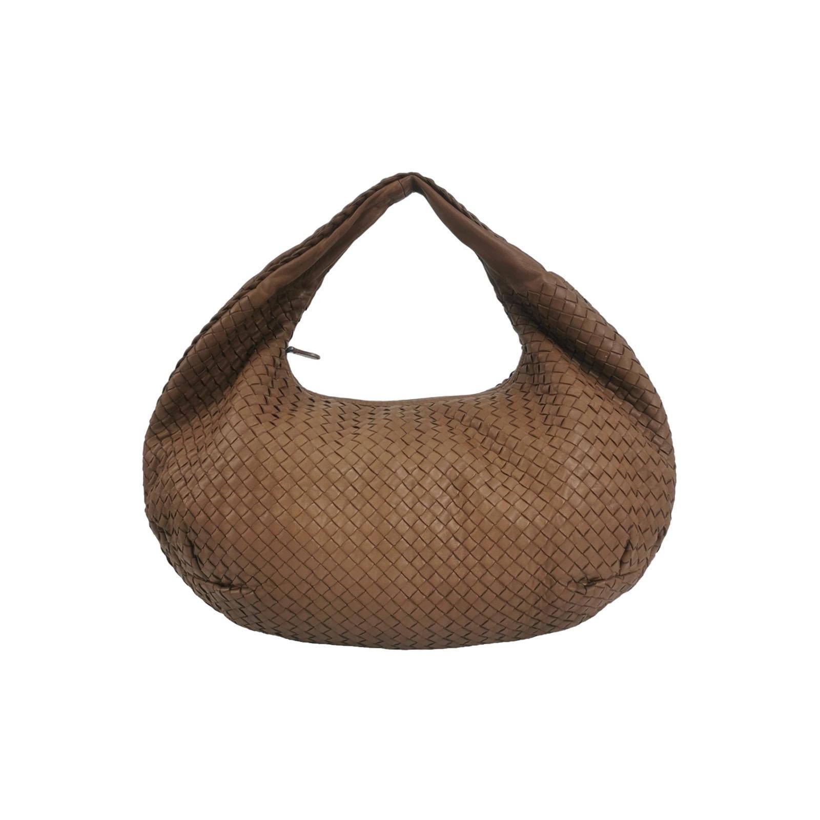 Bottega Veneta Belly Hobo Milk Chocolate Brown Maxi 50cm Intrecciato Leather