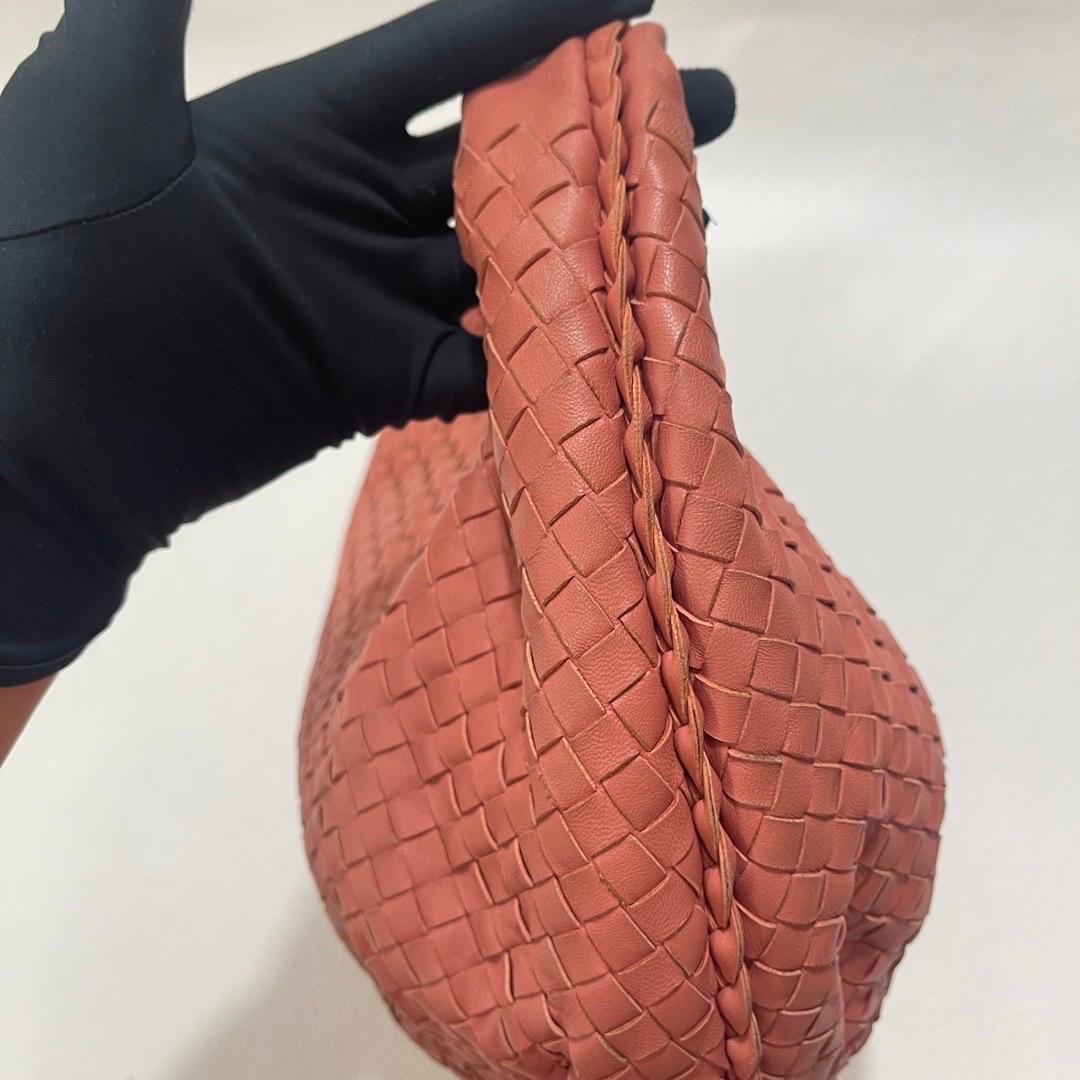 Bottega Veneta Belly Hobo Small Coral Orange 40cm Lambskin Leather 6