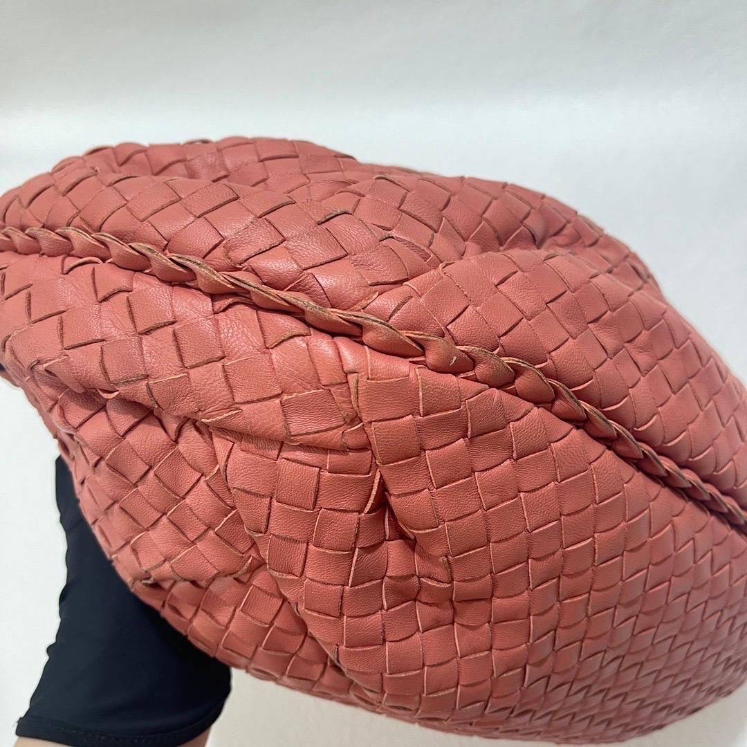 Women's Bottega Veneta Belly Hobo Small Coral Orange 40cm Lambskin Leather