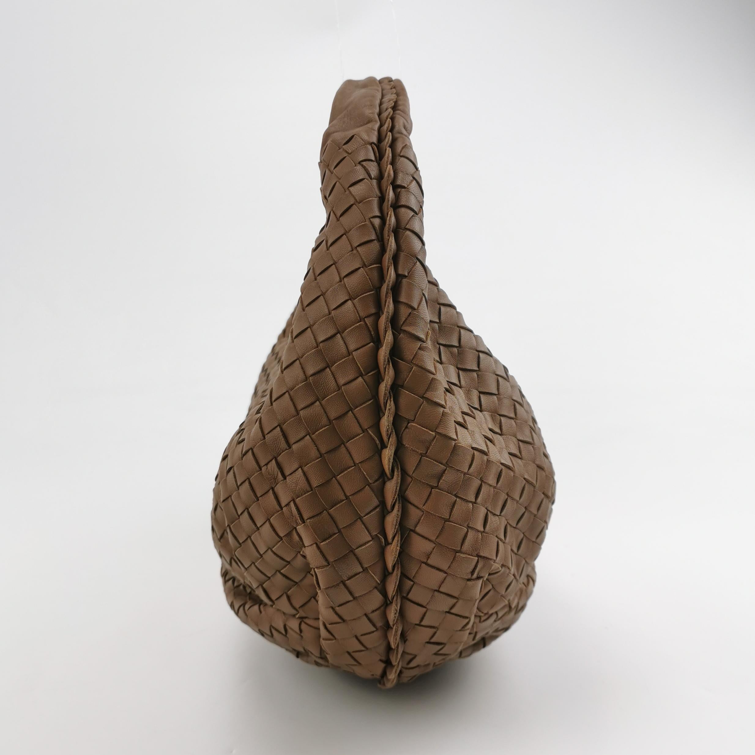 Bottega Veneta Belly Hobo Schlangenhaut Leder Schwarz 50cm (Braun) im Angebot