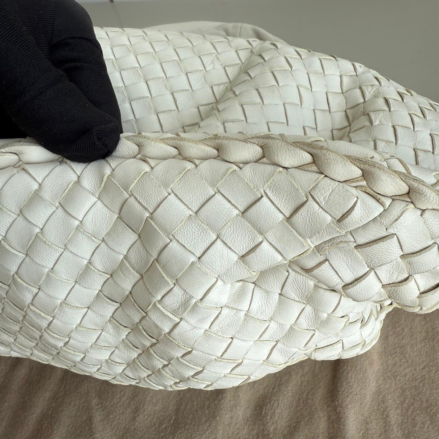 Bottega Veneta Vientre Hobo Piel Blanco Intrecciato Grande 47cm 7