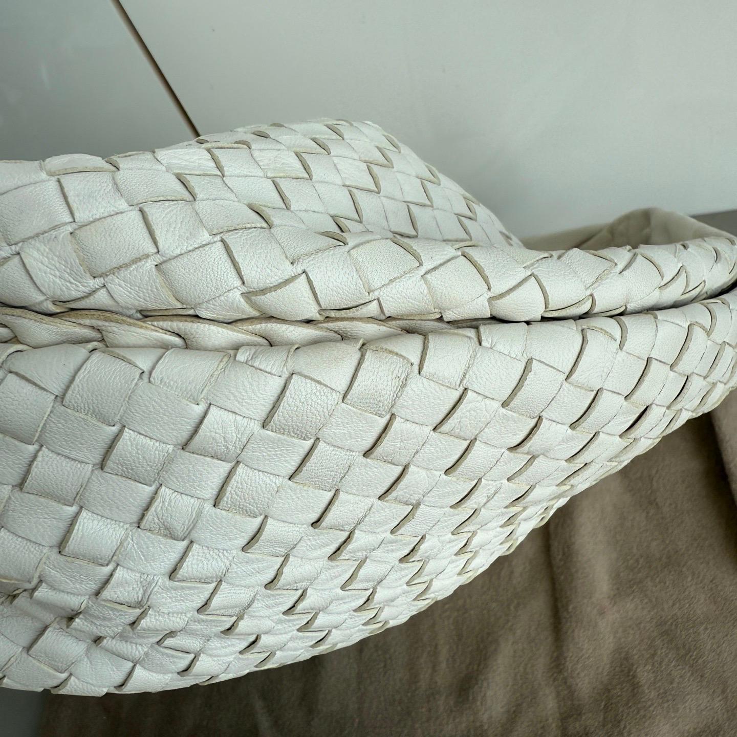 Bottega Veneta Vientre Hobo Piel Blanco Intrecciato Grande 47cm 8