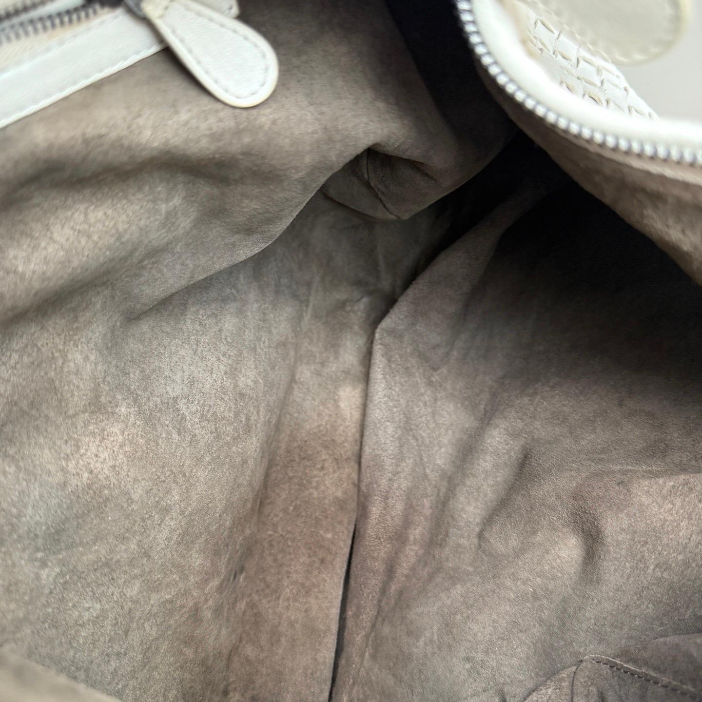 Bottega Veneta Vientre Hobo Piel Blanco Intrecciato Grande 47cm 12