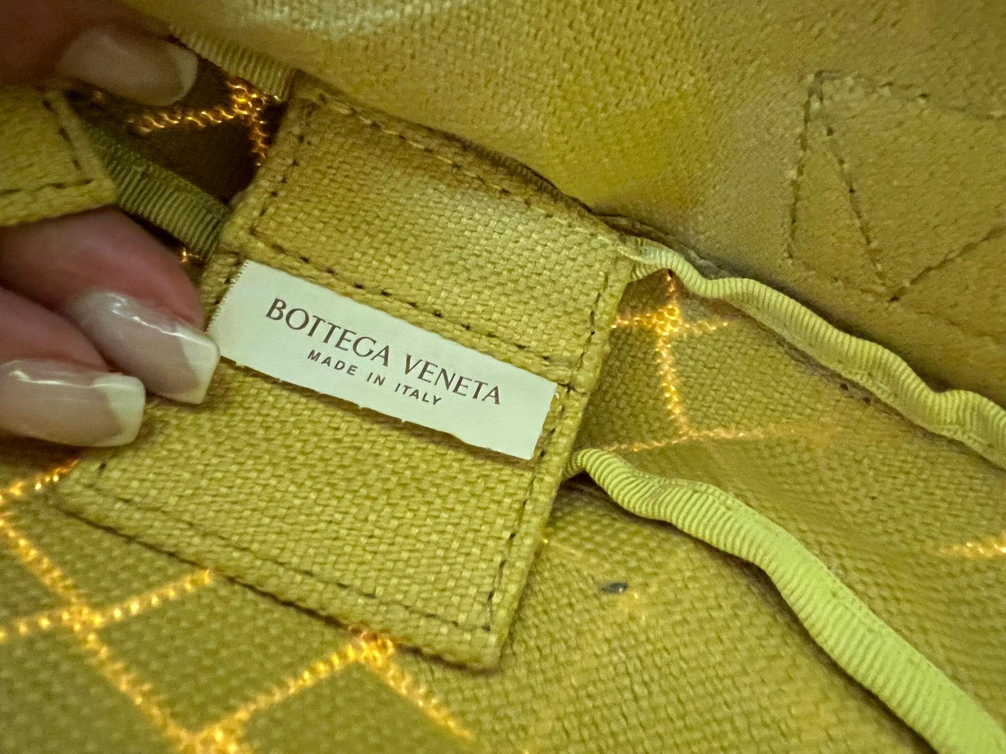 Bottega Veneta Belt Bag Yellow Intrecciato Rubber Shoulder Bag Waist Belt Unisex 8