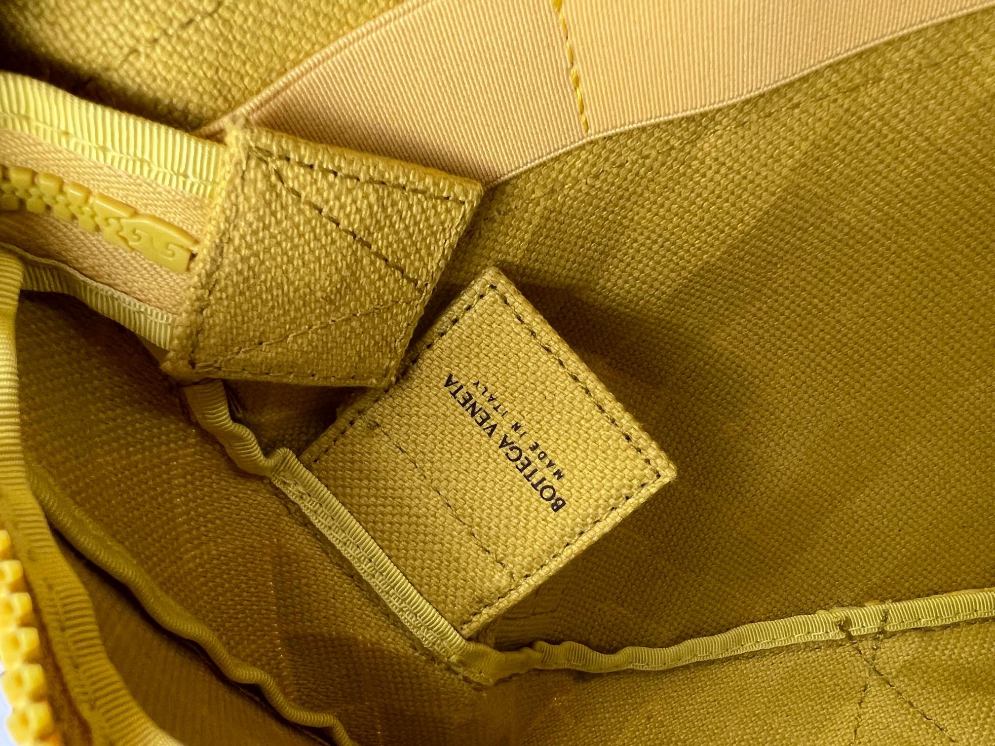 Bottega Veneta Belt Bag Yellow Intrecciato Rubber Shoulder Bag Waist Belt Unisex 3