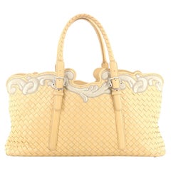 Bottega Veneta Belted Cabat Tote Embroidered Intrecciato Nappa
