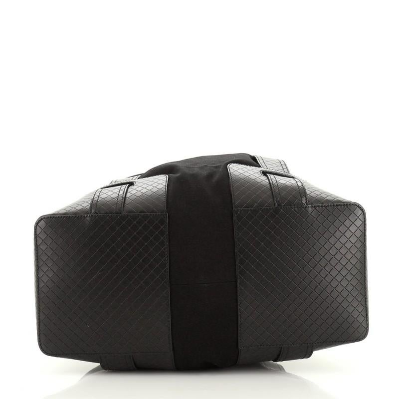 Women's or Men's Bottega Veneta Belted Duffle Bag Canvas with Intrecciato Nappa Detail Medium