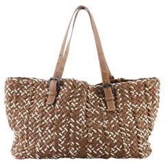 Bottega Veneta Belted Tote Woven Leather Medium