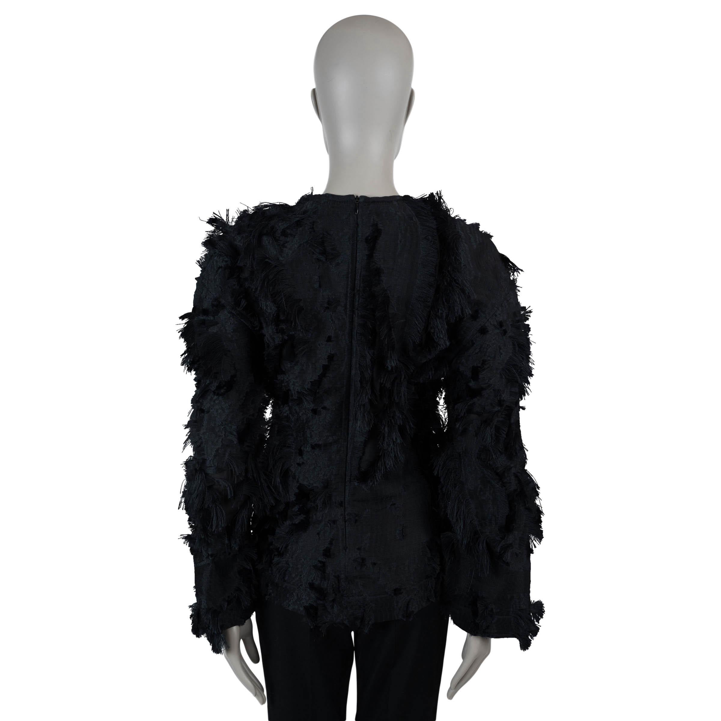 Nero Bottega Veneta nero 2024 FIL COUPE FRINGE TOP Camicia 34 XS in vendita